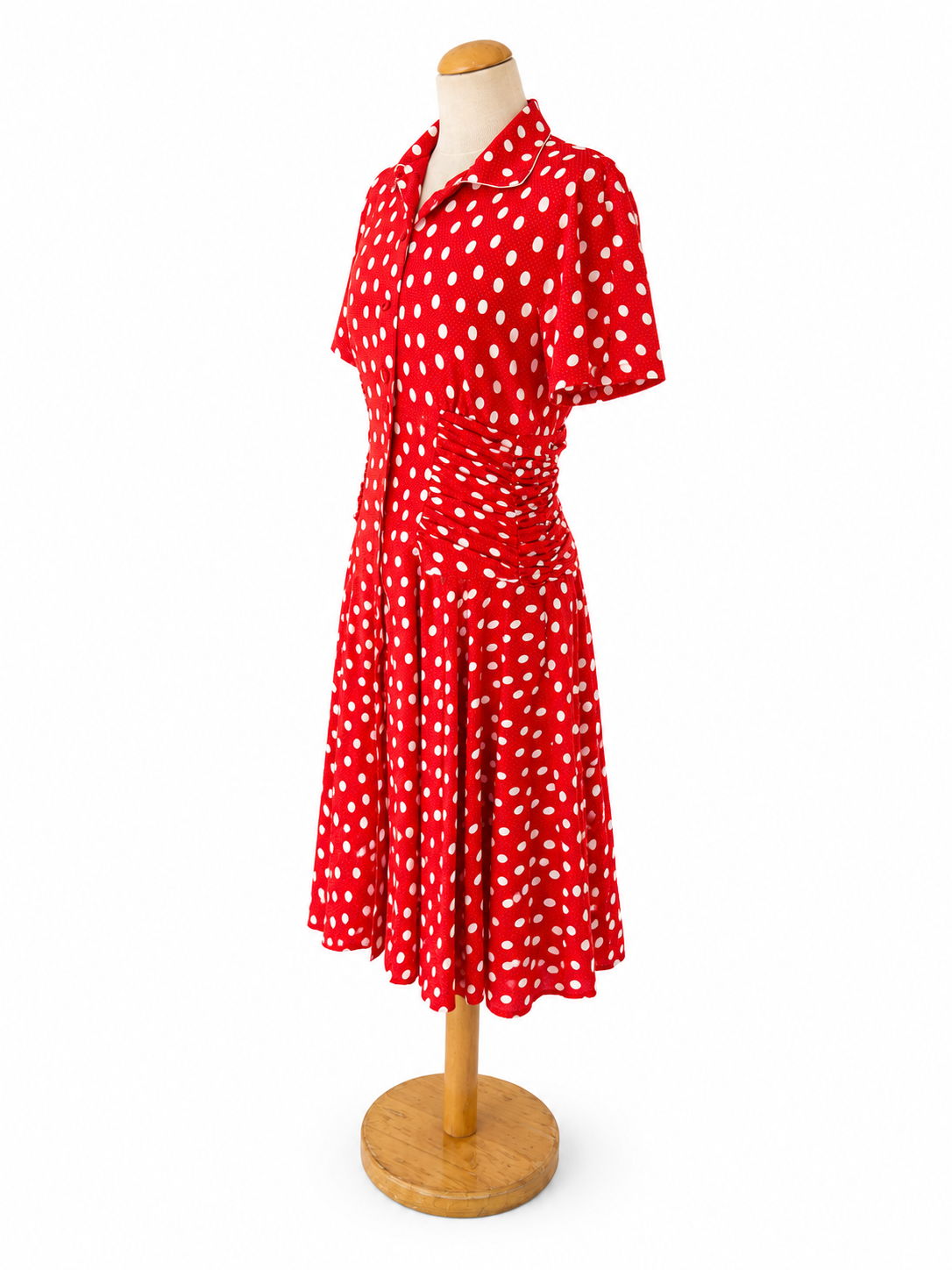 Robe vintage Louis Féraud rouge à pois