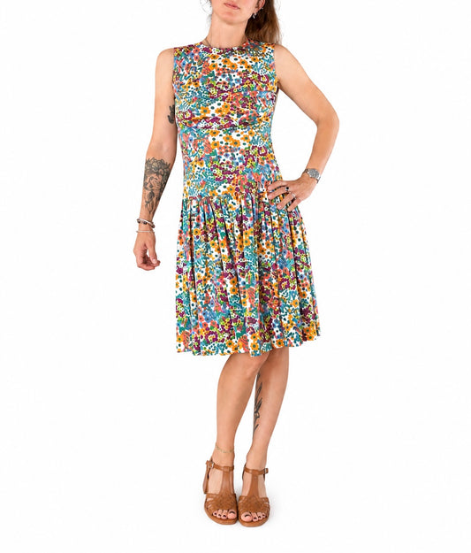 Robe vintage fleurs multicolores 80’s