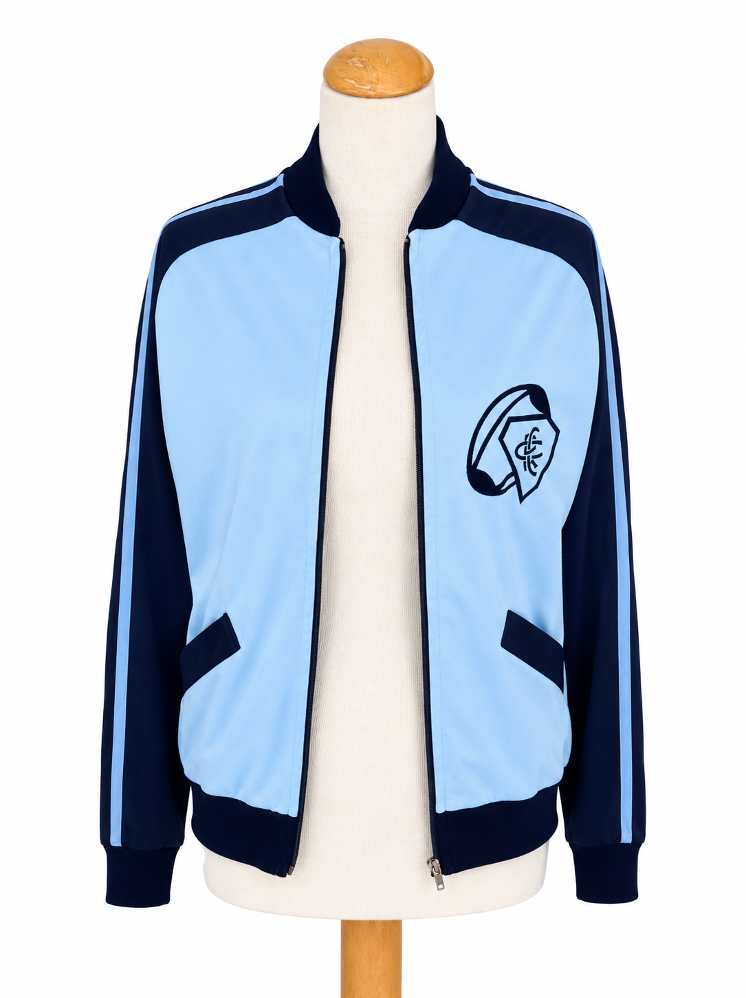 Veste vintage sportwear bleu ciel 70’s