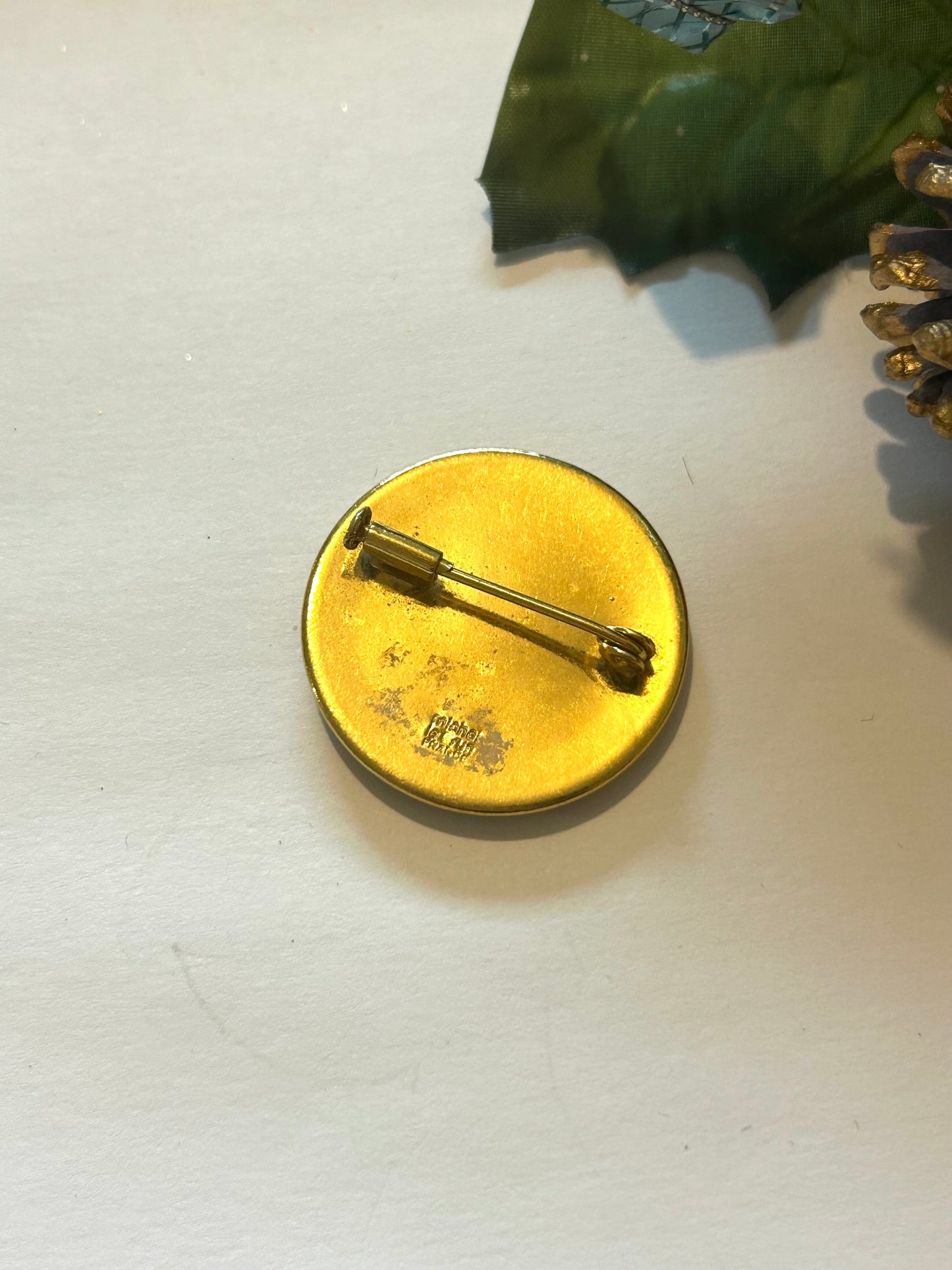 Broche vintage Michel le Brun antilopes la friperie vintage 25