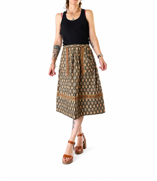 Jupe vintage coton motifs provençaux