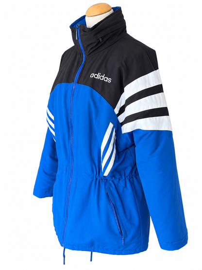 Veste Adidas vintage matelassée bleu noire
