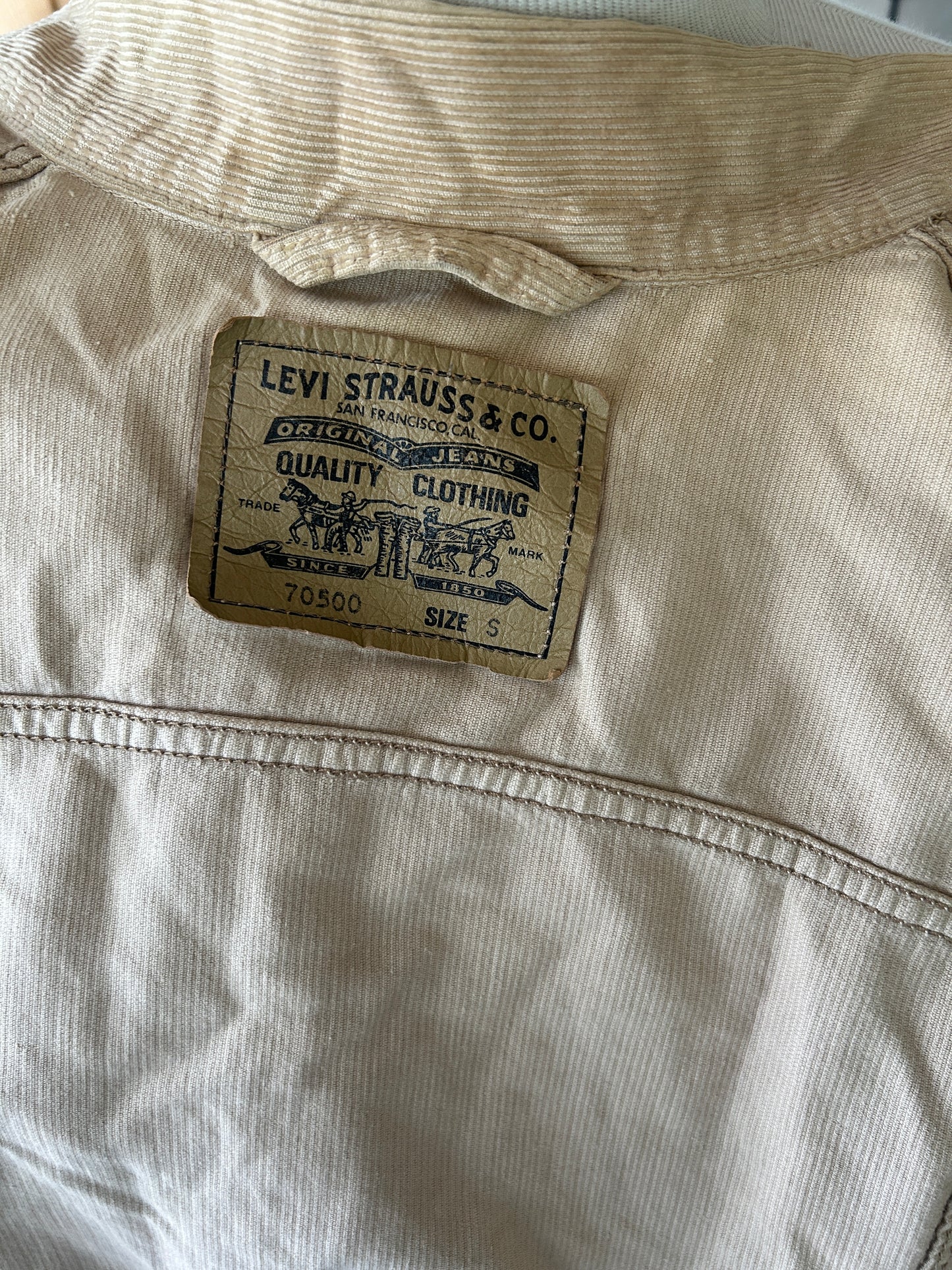 Veste Levi’s velours beige vintage