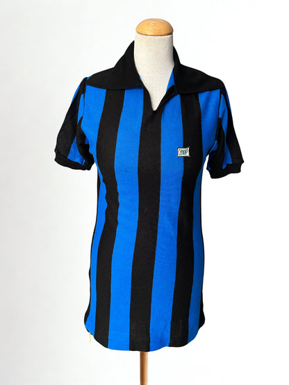 Haut vintage Ennerre NR – rayures bleu & noir – Made in Italy – années 70/80