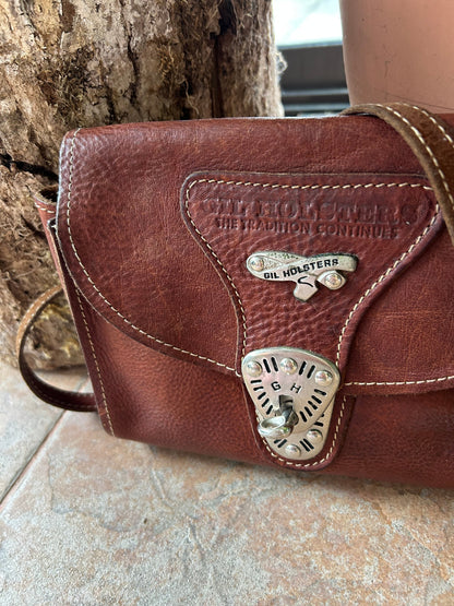 Sac en cuir marron western la friperie vintage 25