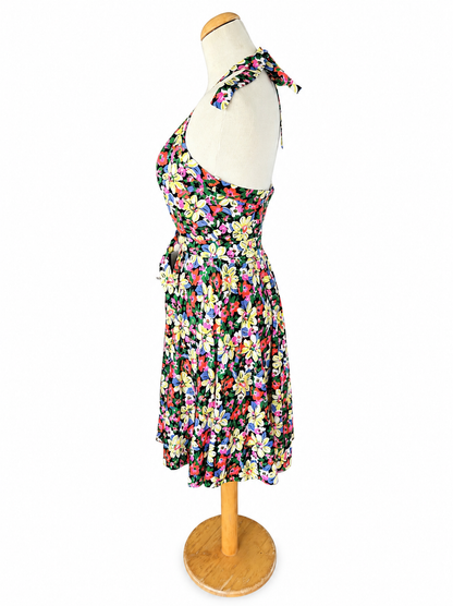 Robe dos nu fleurie vintage