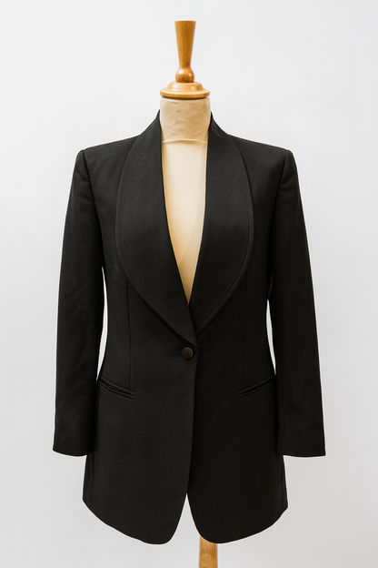 Blazer noir vintage  col châle 80’s la friperie vintage 25