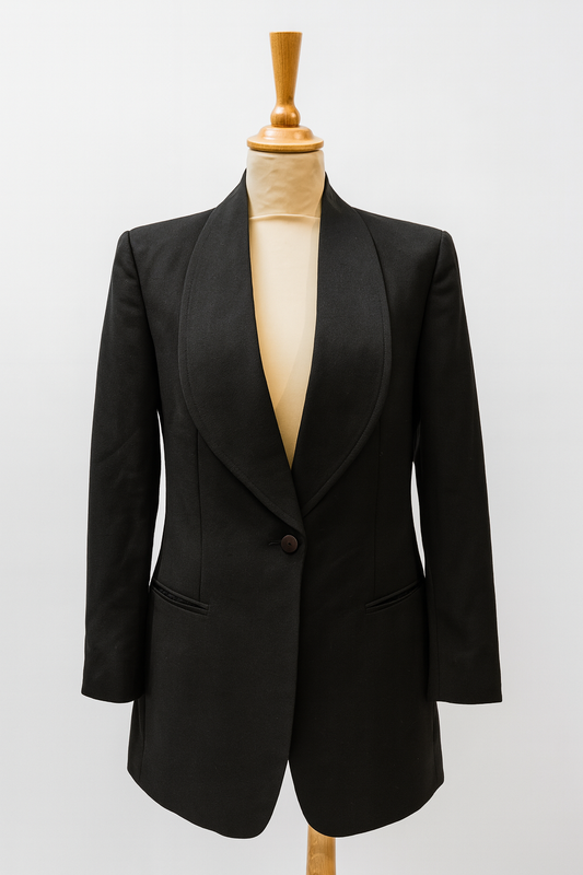 Blazer noir vintage  col châle 80’s la friperie vintage 25