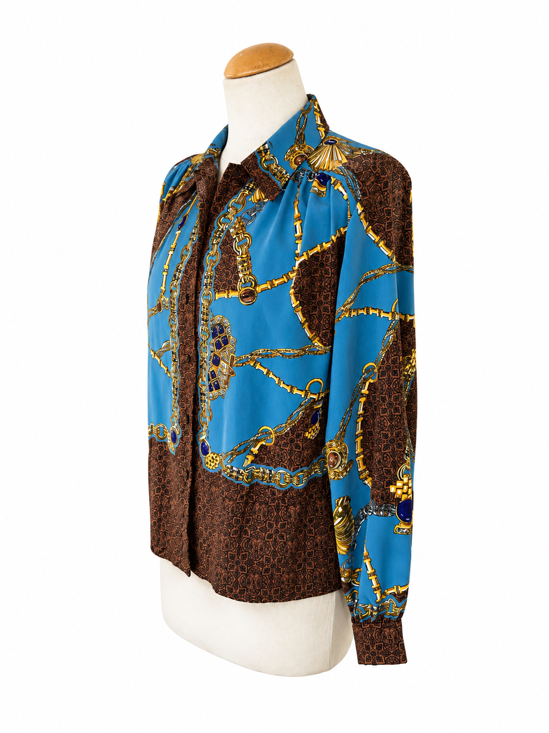 Chemisier vintage motifs chaînes