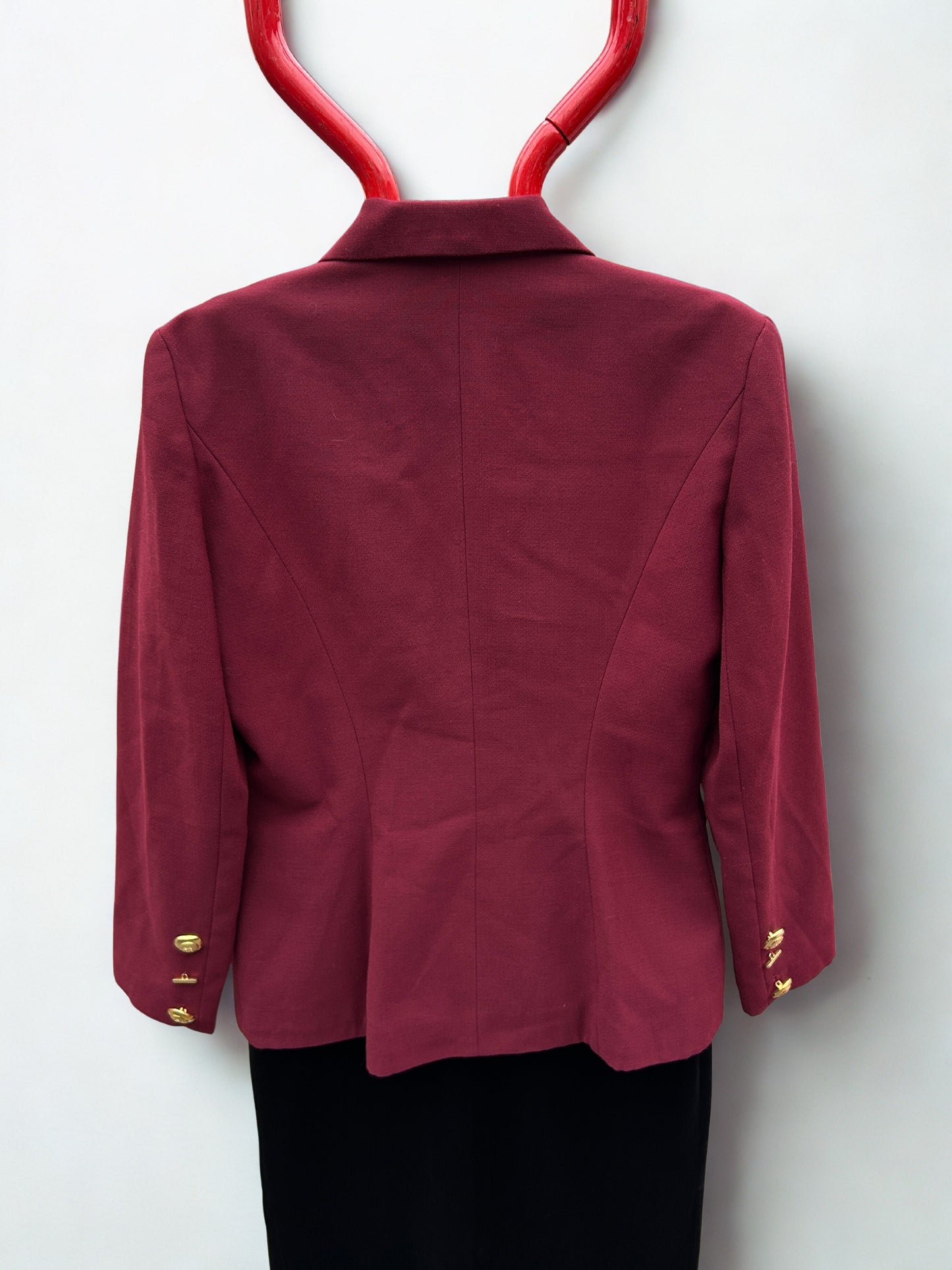 Blazer vintage bordeaux – Laine & polyester la friperie vintage 25