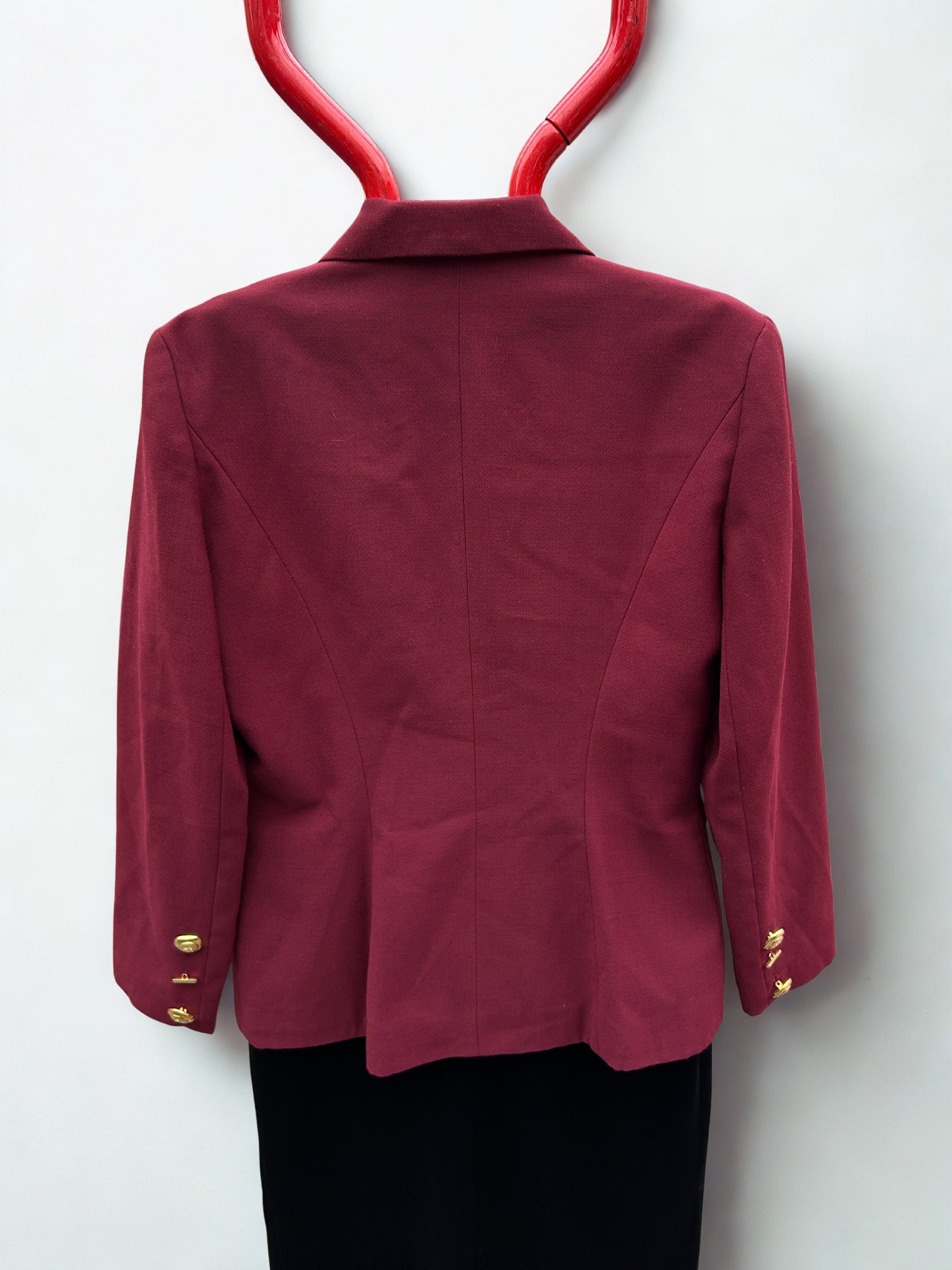 Blazer vintage bordeaux – Laine & polyester la friperie vintage 25