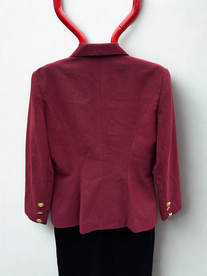 Blazer vintage bordeaux – Laine & polyester la friperie vintage 25