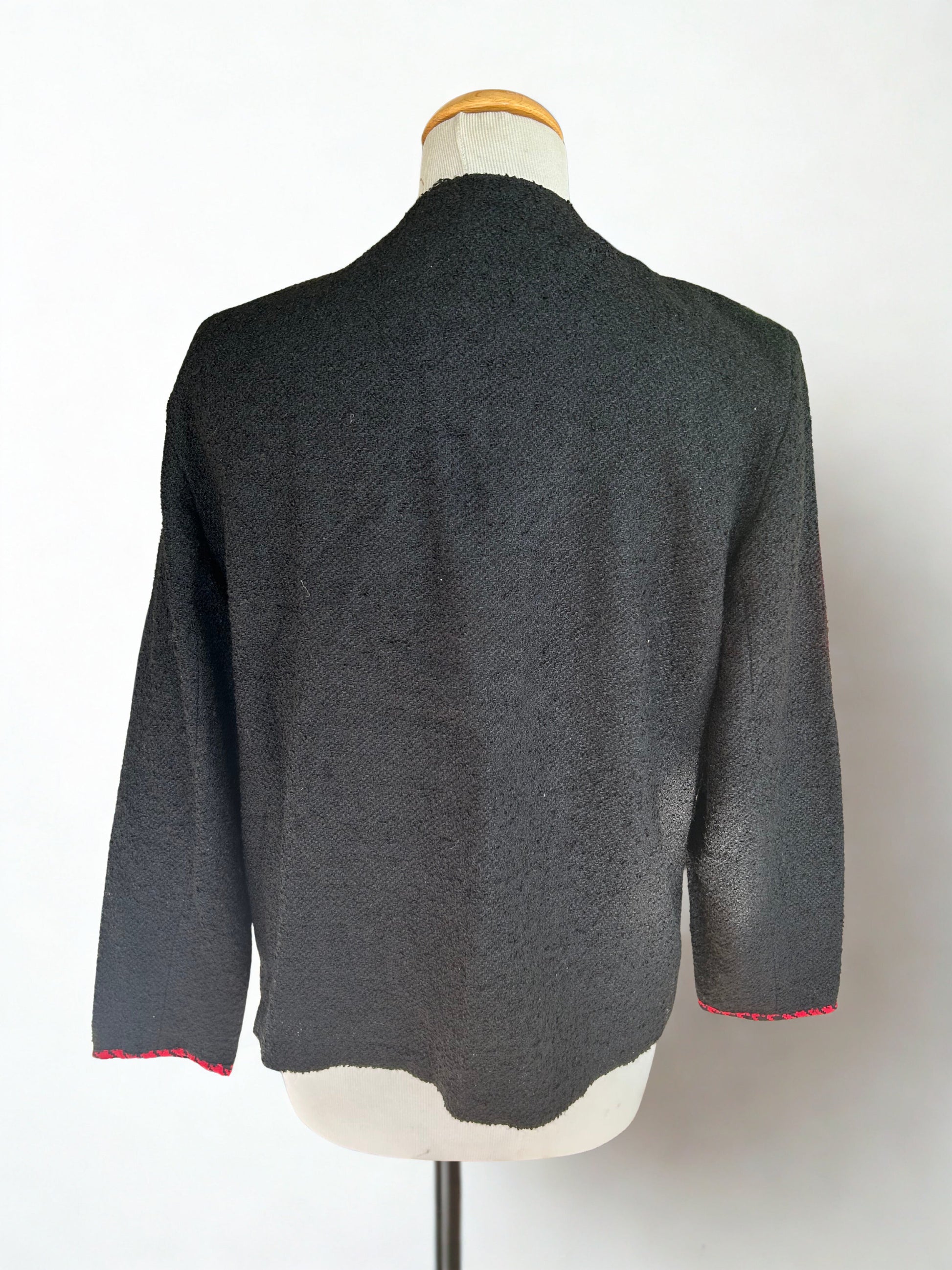 Veste vintage noire laine 80’s la friperie vintage 25