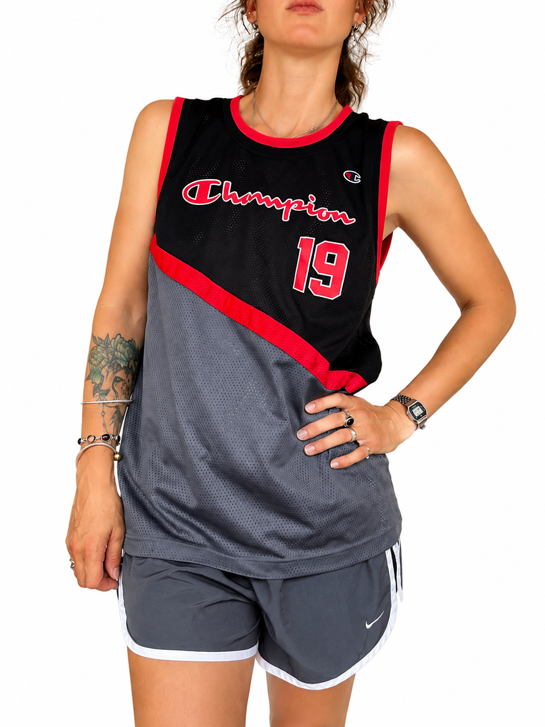 Maillot champion mesh gris
