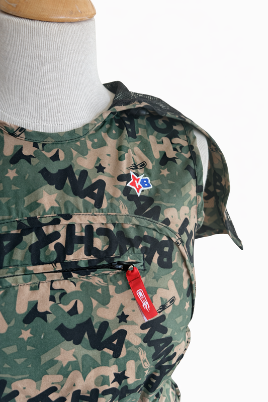 Robe kanabeach camouflage y2k à capuche