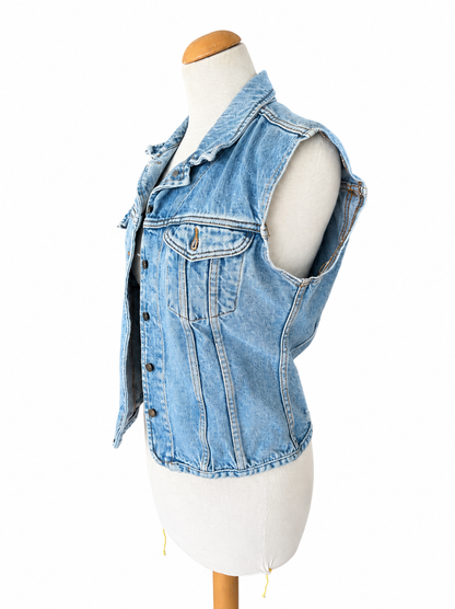 Veste en jean vintage sans manches