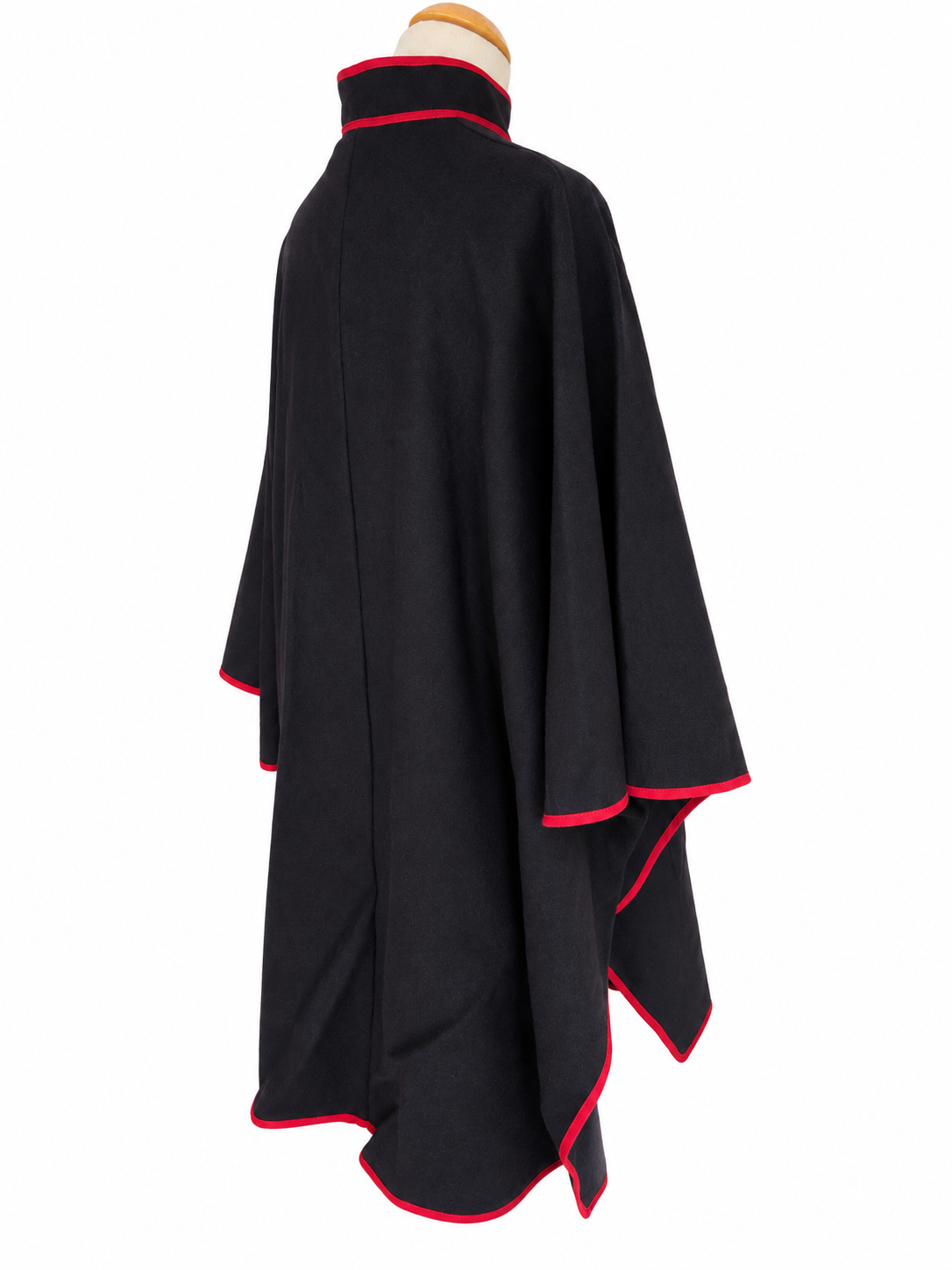 Cape vintage bleu marine en laine