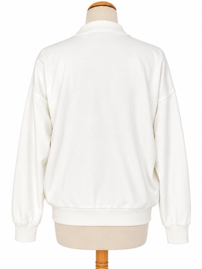 Sweat vintage blanc imprimé tigre