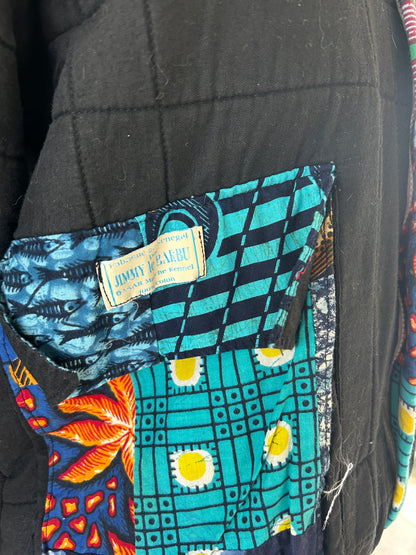 Veste matelassée coton imprimé graphique