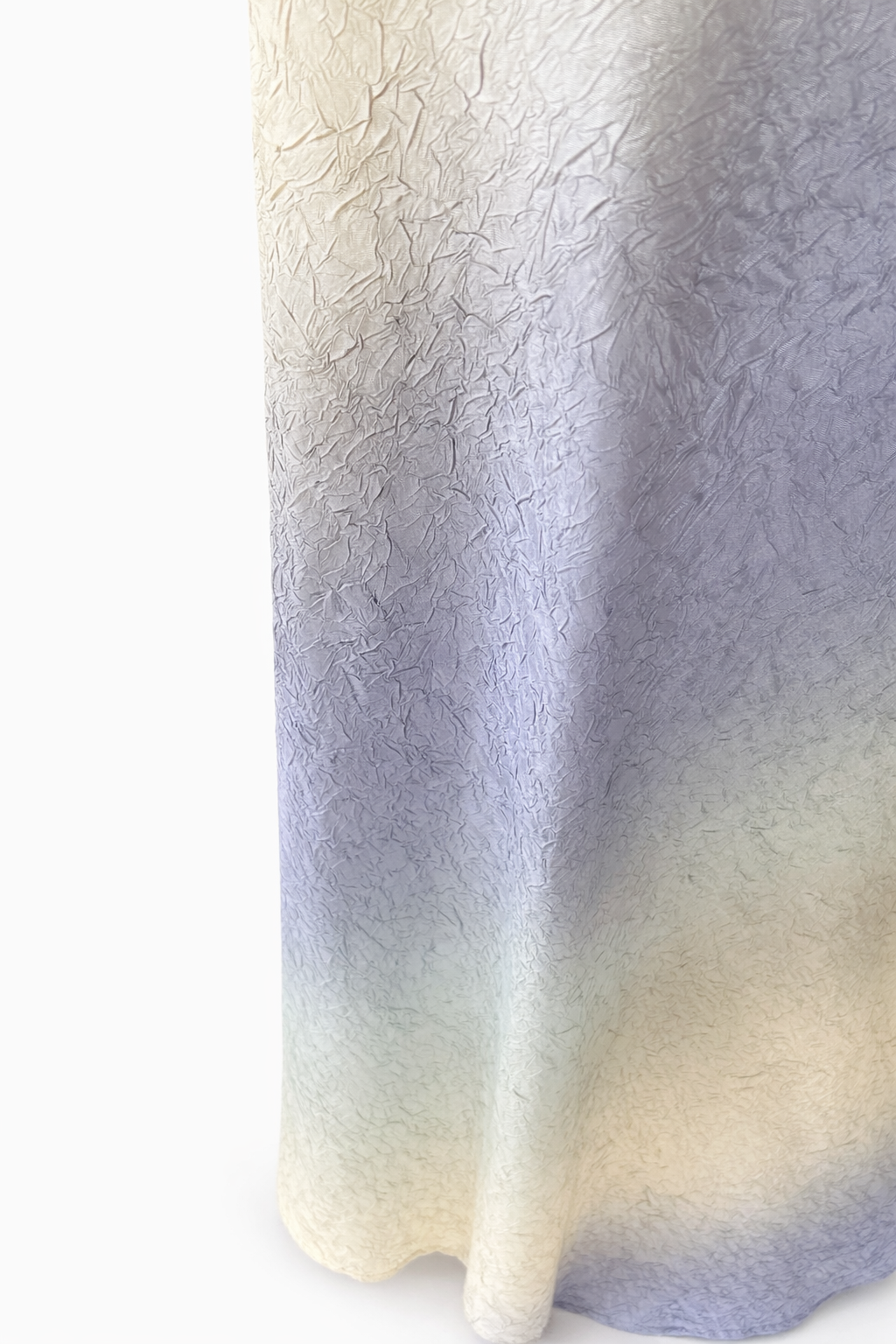 Jupe longue vintage dégradé beige bleu vert