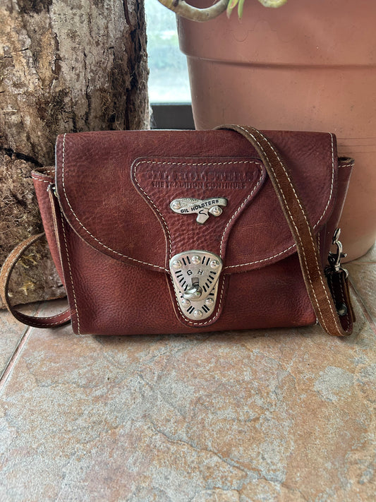 Sac en cuir marron western la friperie vintage 25