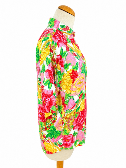 Chemise fleurie vintage France