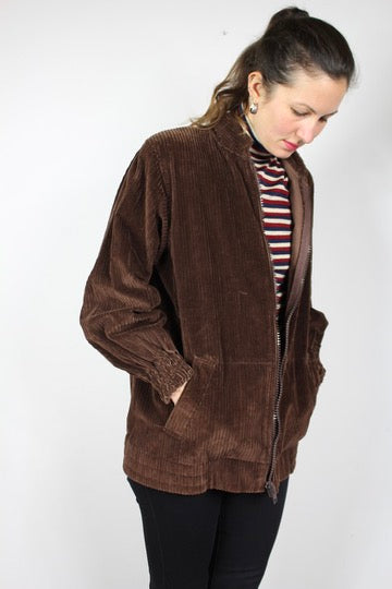 Veste en velours marron cotelé vintage années 60 la friperie vintage 25