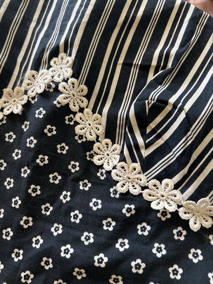 Robe vintage 70’ noire et blanche