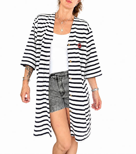 Robe de plage marinière vintage