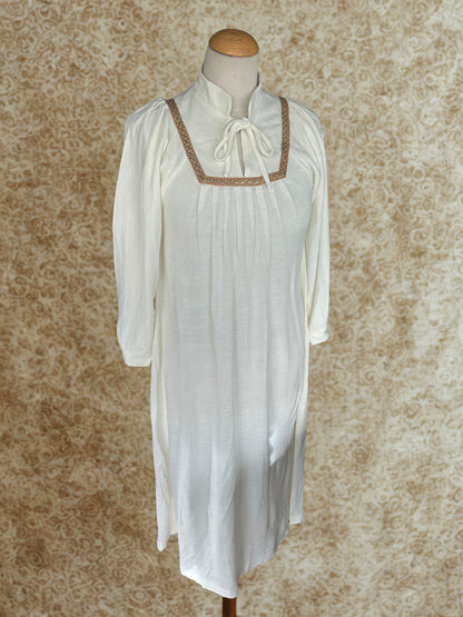 Robe blanche vintage bohème années 70 la friperie vintage 25