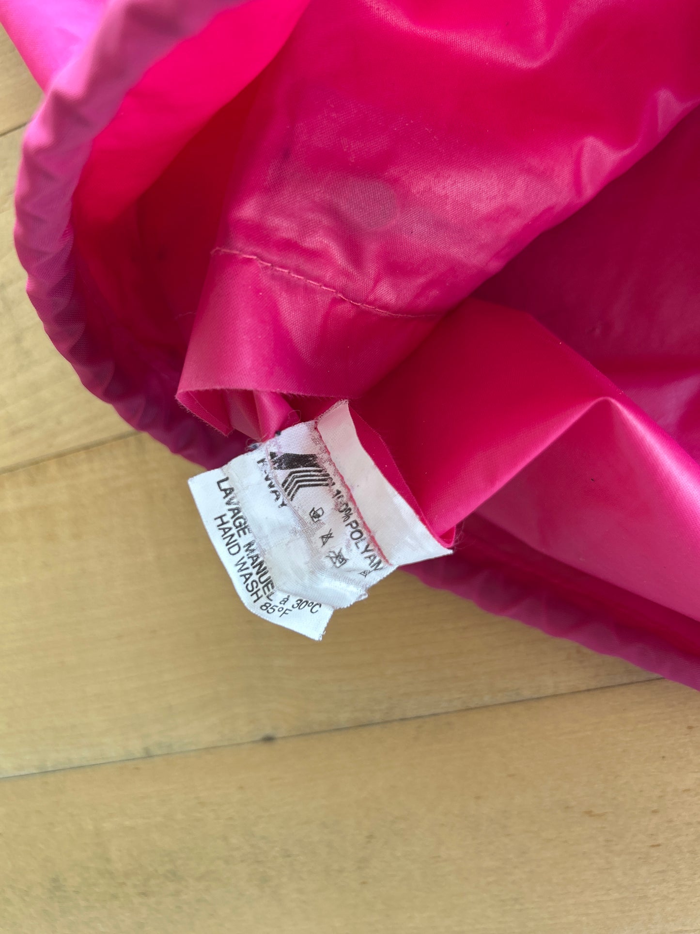 Kway rose vintage 90 oversize