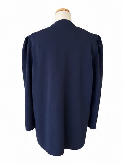 Veste tunique vintage bleu détails brodés