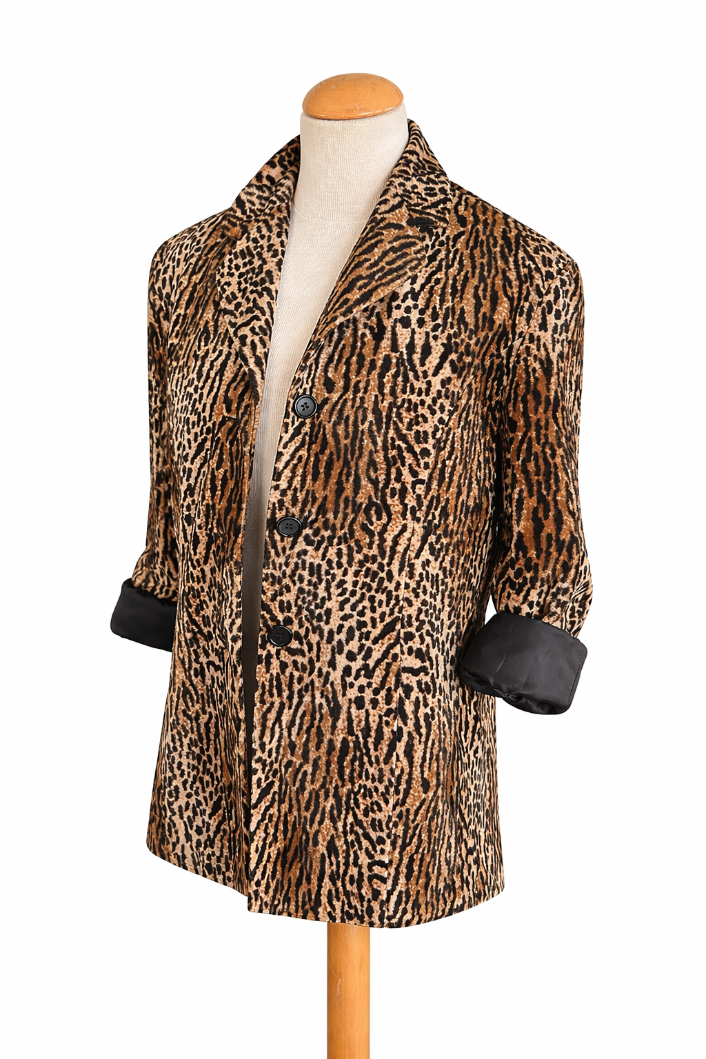 Blazer vintage imprimé léopard