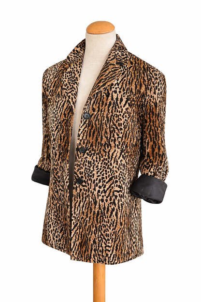 Blazer vintage imprimé léopard