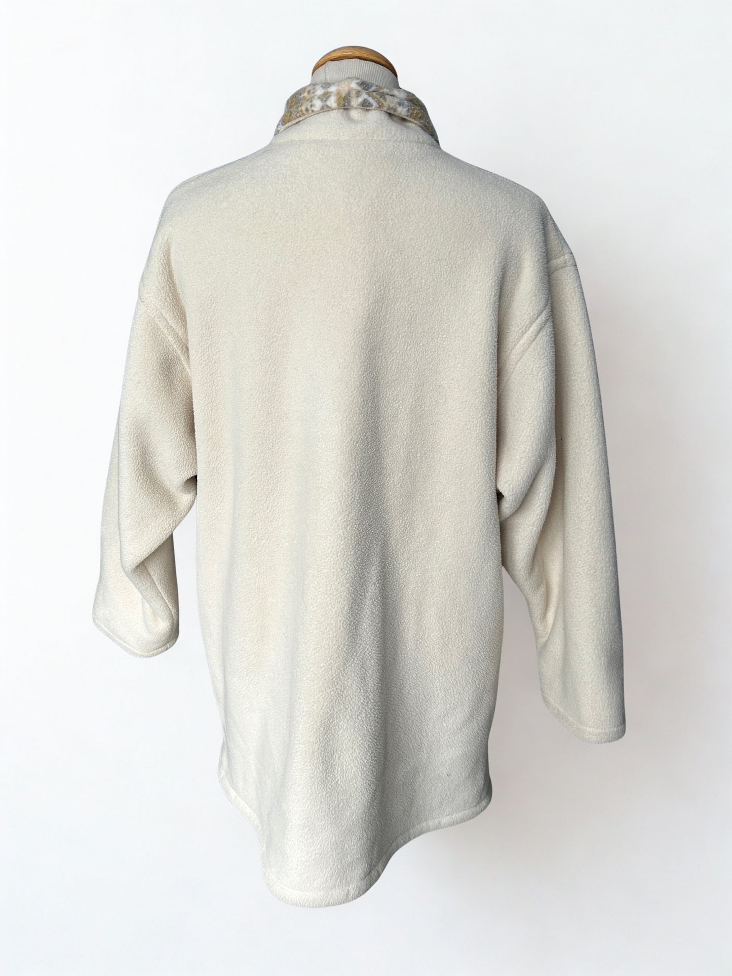 Veste polaire vintage écrue satin