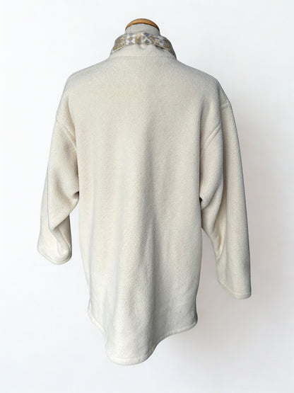 Veste polaire vintage écrue satin