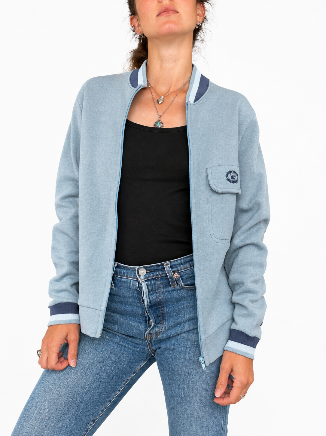 Veste zippée Trevois bleu ciel