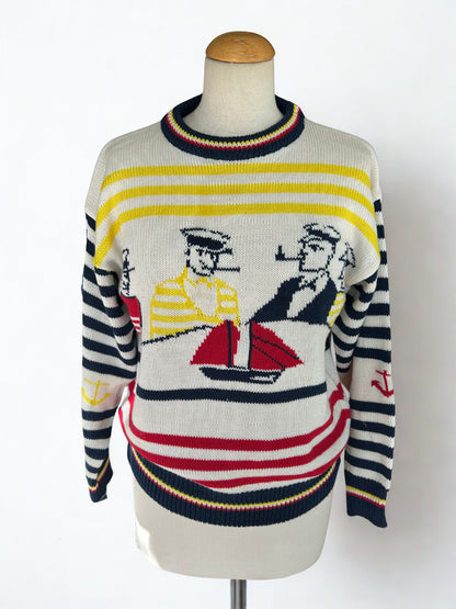 Pull marin pêcheurs vintage - friperie vintage la friperie vintage 25