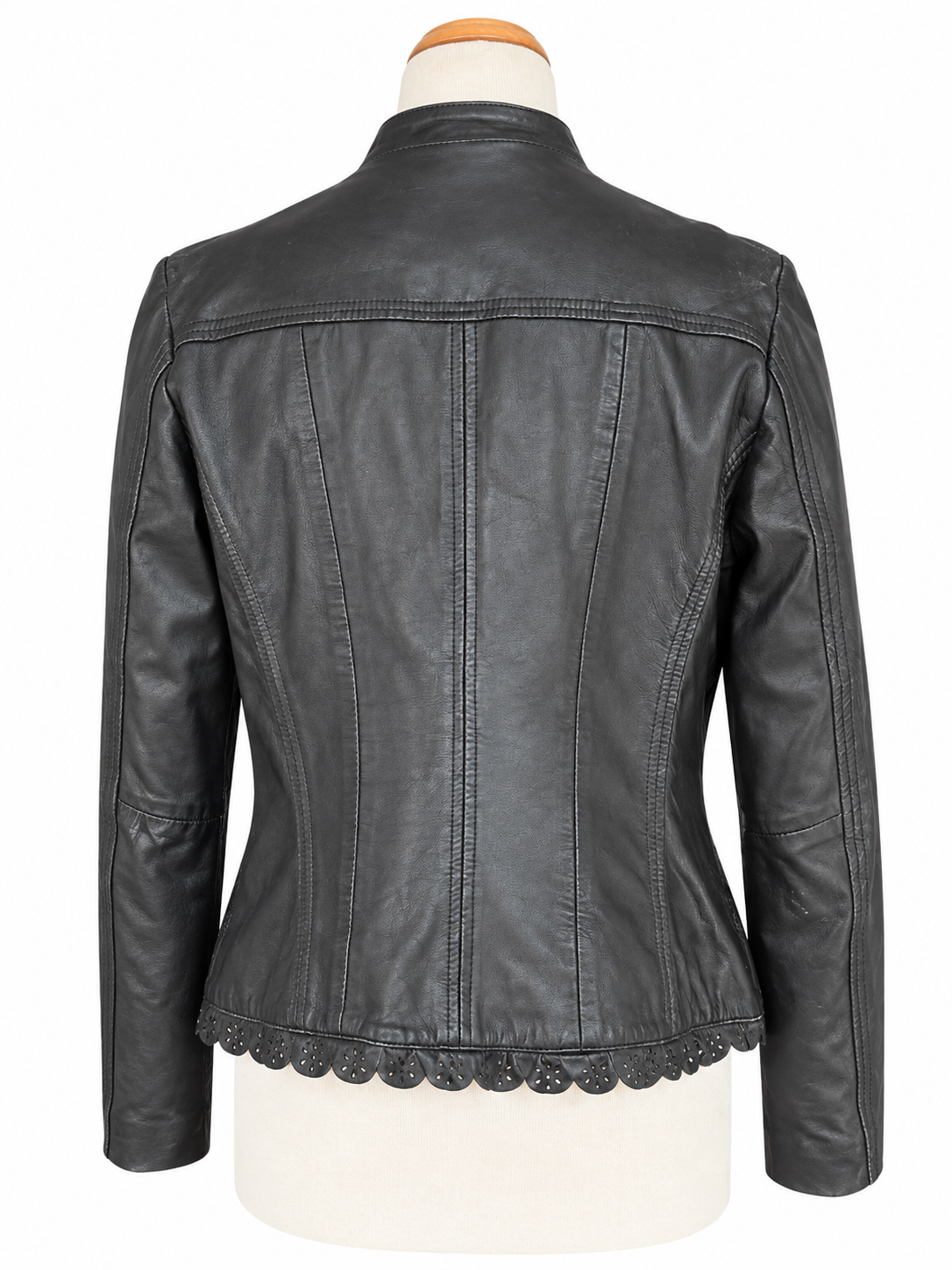 Veste vintage en cuir noir