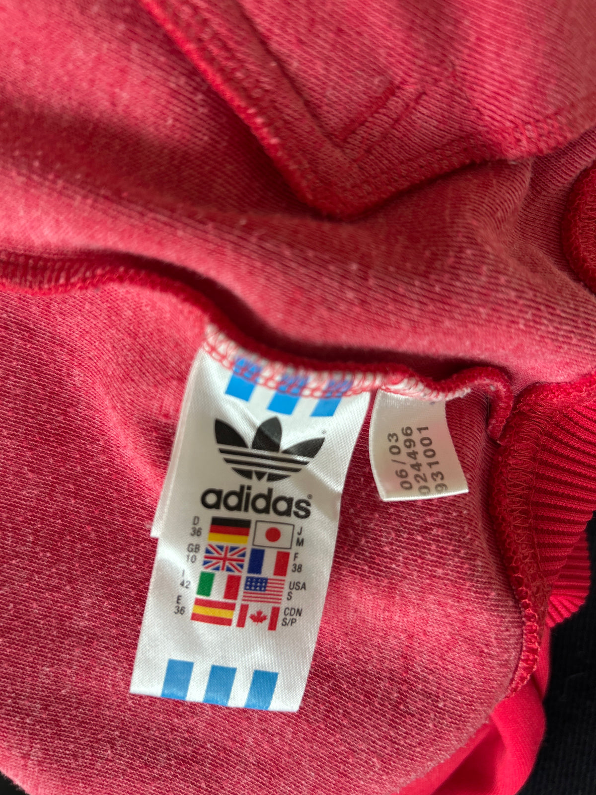 Veste Adidas Originals vintage rouge