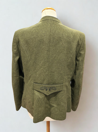 Veste bavaroise vintage laine verte la friperie vintage 25