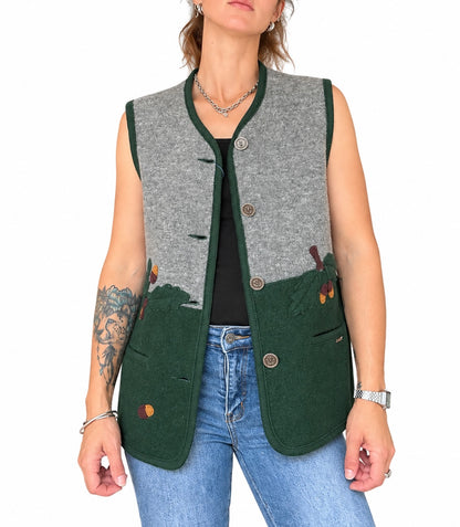 Veste autrichienne vintage sans manches laine