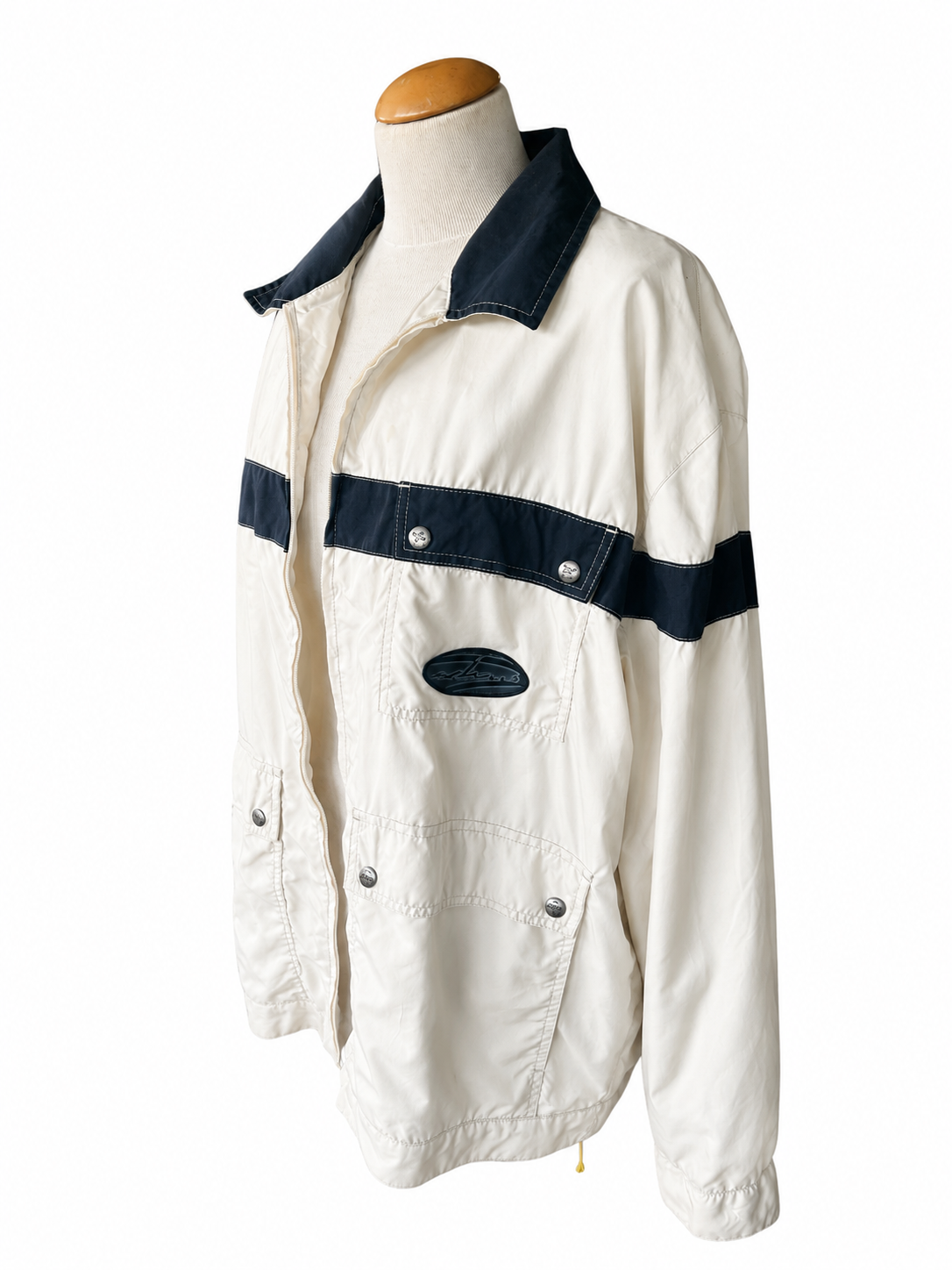 Veste Oxbow vintage bleu et blanche