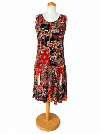 Robe vintage imprimé patchwork
