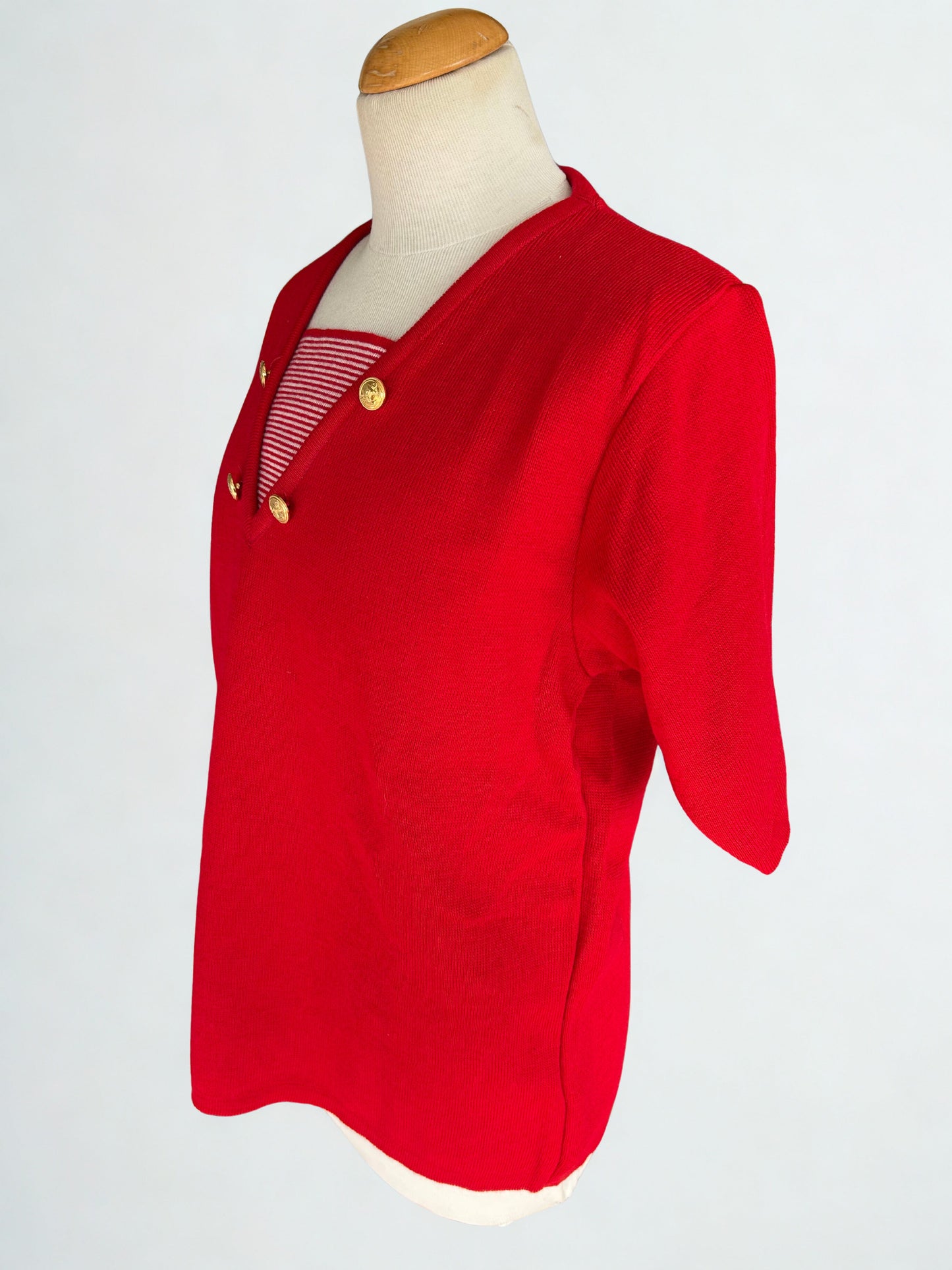 Pull marin vintage rouge laine - friperie vintage la friperie vintage 25