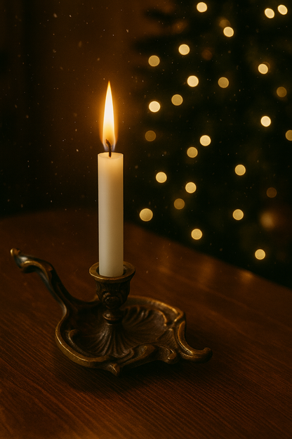 Bougeoir ancien en laiton baroque la friperie vintage 25