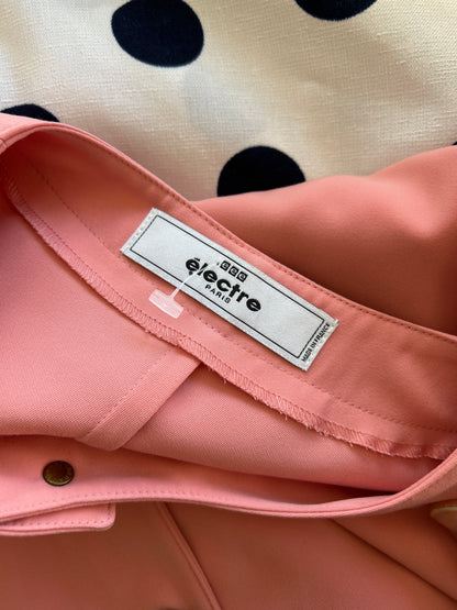 Veste vintage rose manches courtes