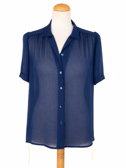 Chemisier vintage bleu marine