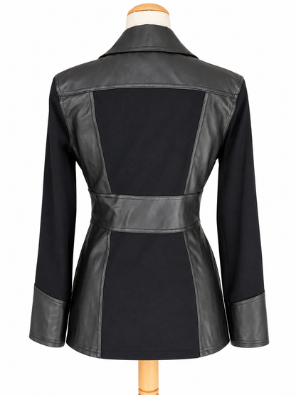 Veste vintage noire clouté simili