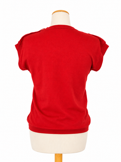 Sweat manches courtes Sonia Rykiel rouge vintage